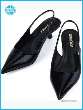 Slingback Kitten Heels Low Heel Dressy Sandals Wide Width Retro Chic